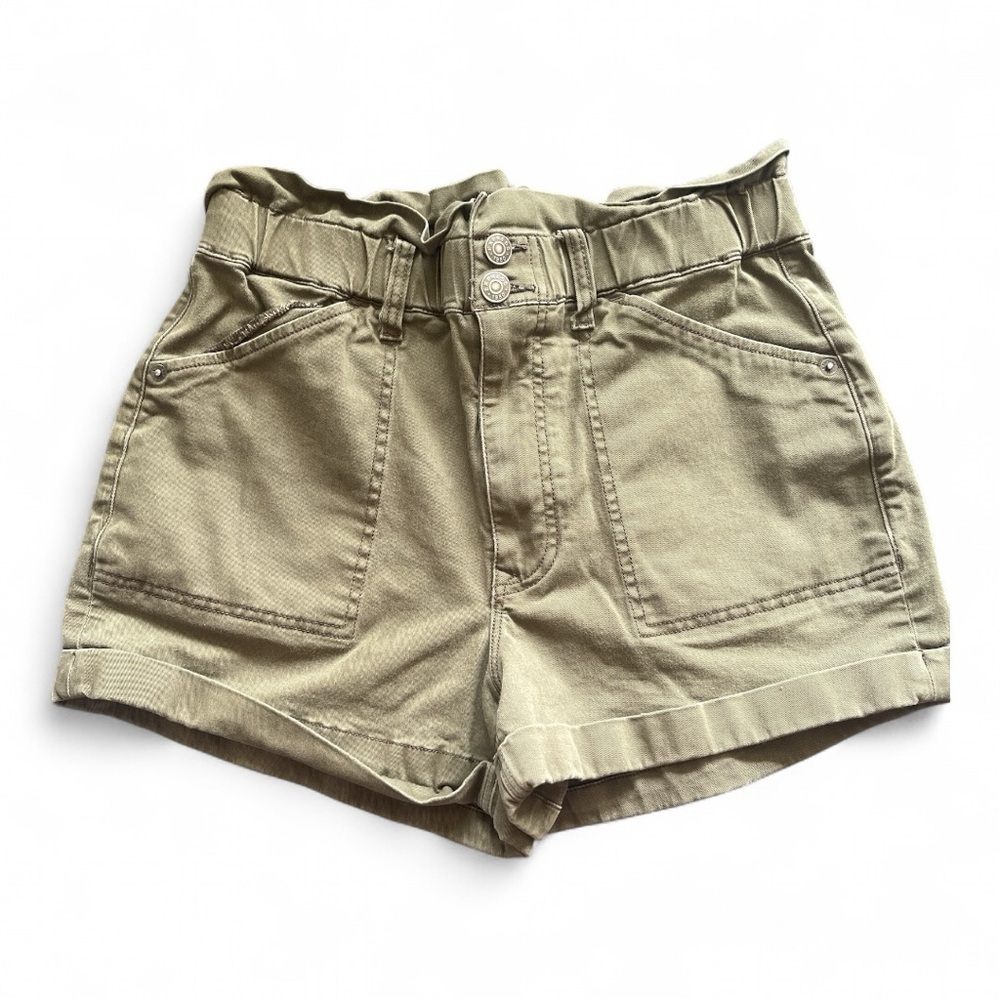 Express Olive High-Waisted Shorts